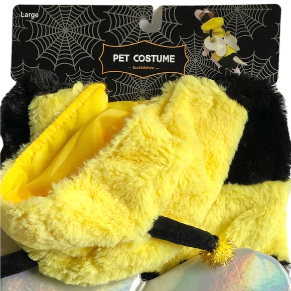 NEW BUMBLEBEE PET COSTUME for Dog or Cat Yellow Black Pet Length 18” - 21” - Picture 2 of 16